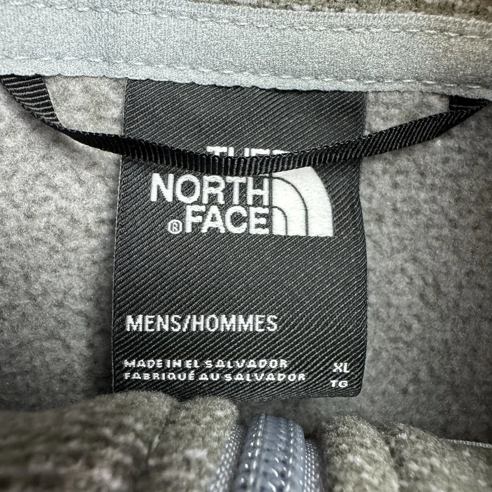 The‎ North Face 1/4 Zip Fleece Pullover Men XL Gray Textured Outdoor Hiking